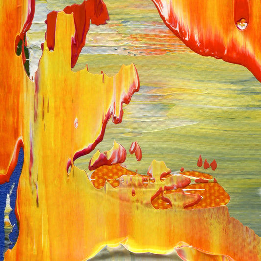 Lucid Dreaming With Pyros C1 is an abstract oil-on-canvas artwork, a fractal of its parent painting Lucid Dreaming With Pyros created by Anna Judd for the Scales Collection.