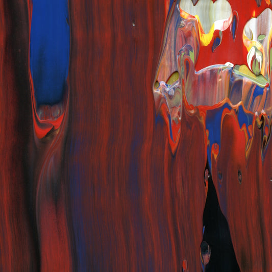 Mad Monks of Kyoto B1 is an abstract oil-on-canvas artwork, a fractal of its parent painting Mad Monks of Kyoto created by Anna Judd for the Scales Collection.