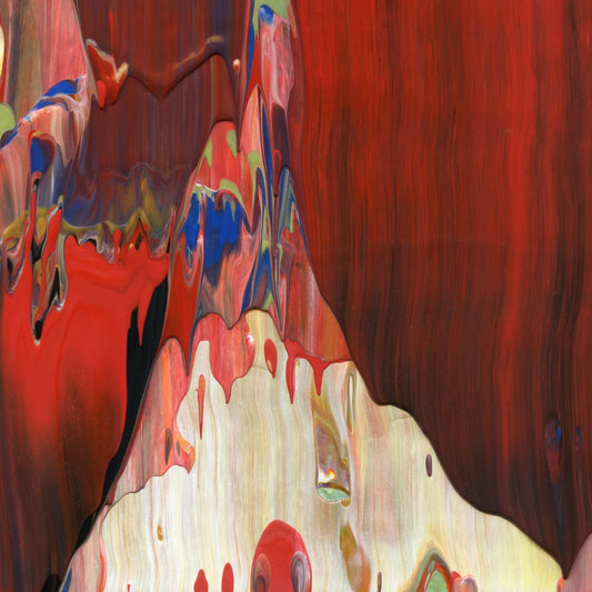 Mad Monks of Kyoto B2 is an abstract oil-on-canvas artwork, a fractal of its parent painting Mad Monks of Kyoto created by Anna Judd for the Scales Collection.