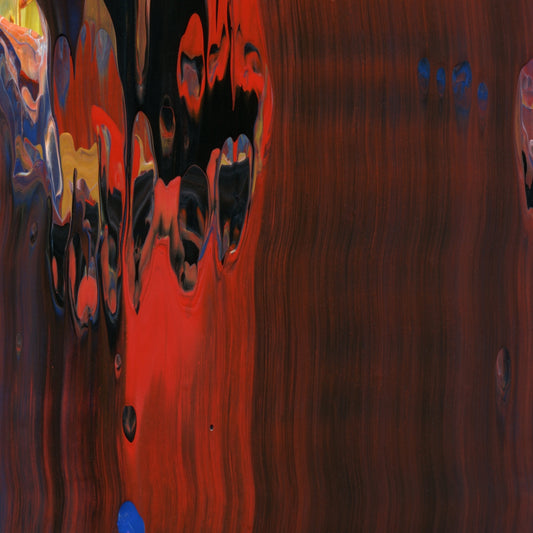 Mad Monks of Kyoto D2 is an abstract oil-on-canvas artwork, a fractal of its parent painting Mad Monks of Kyoto created by Anna Judd for the Scales Collection.