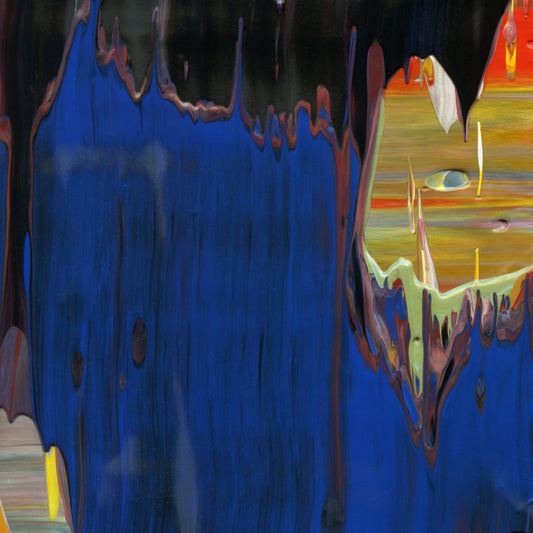 Mad Monks of Kyoto F1 is an abstract oil-on-canvas artwork, a fractal of its parent painting Mad Monks of Kyoto created by Anna Judd for the Scales Collection.