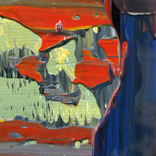 Mad Monks of Kyoto F3 is an abstract oil-on-canvas artwork, a fractal of its parent painting Mad Monks of Kyoto created by Anna Judd for the Scales Collection.
