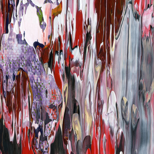Ministry of Love E4 is an abstract oil-on-canvas artwork, a fractal of its parent painting Ministry of Love created by Anna Judd for the Scales Collection.