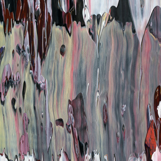 Ministry of Love F2 is an abstract oil-on-canvas artwork, a fractal of its parent painting Ministry of Love created by Anna Judd for the Scales Collection.