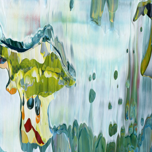 Mirror Mirror C3 is an abstract oil-on-canvas artwork, a fractal of its parent painting Mirror Mirror created by Anna Judd for the Scales Collection.