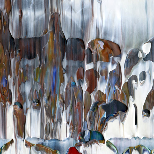 Mother's Toaster's Toasted F3 is an abstract oil-on-canvas artwork, a fractal of its parent painting Mother's Toaster's Toasted created by Anna Judd for the Scales Collection.