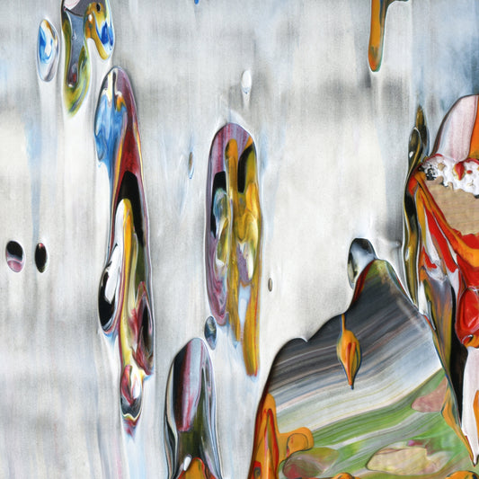 Musings on The Female Gaze A2 is an abstract oil-on-canvas artwork, a fractal of its parent painting Musings on The Female Gaze created by Anna Judd for the Scales Collection.