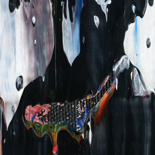 Musings on The Female Gaze B5 is an abstract oil-on-canvas artwork, a fractal of its parent painting Musings on The Female Gaze created by Anna Judd for the Scales Collection.