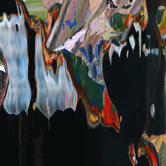 Musings on The Female Gaze C3 is an abstract oil-on-canvas artwork, a fractal of its parent painting Musings on The Female Gaze created by Anna Judd for the Scales Collection.