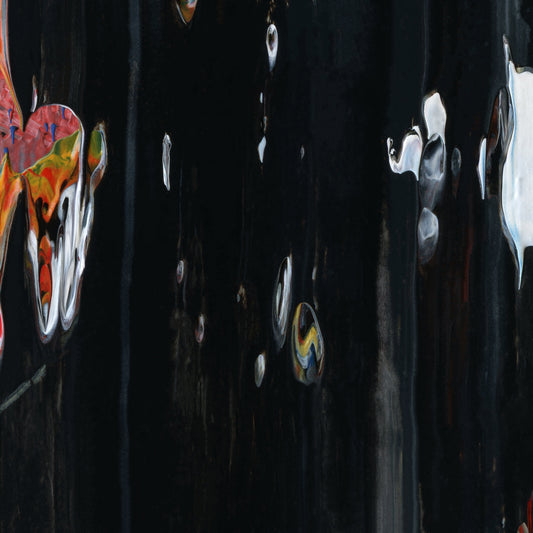 Musings on The Female Gaze C5 is an abstract oil-on-canvas artwork, a fractal of its parent painting Musings on The Female Gaze created by Anna Judd for the Scales Collection.