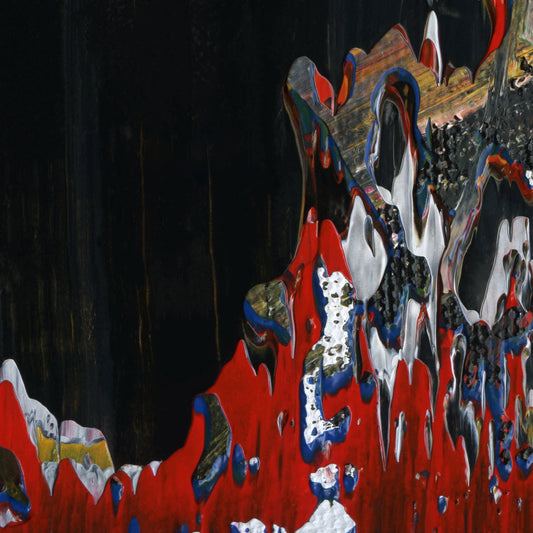 Musings on The Female Gaze D3 is an abstract oil-on-canvas artwork, a fractal of its parent painting Musings on The Female Gaze created by Anna Judd for the Scales Collection.
