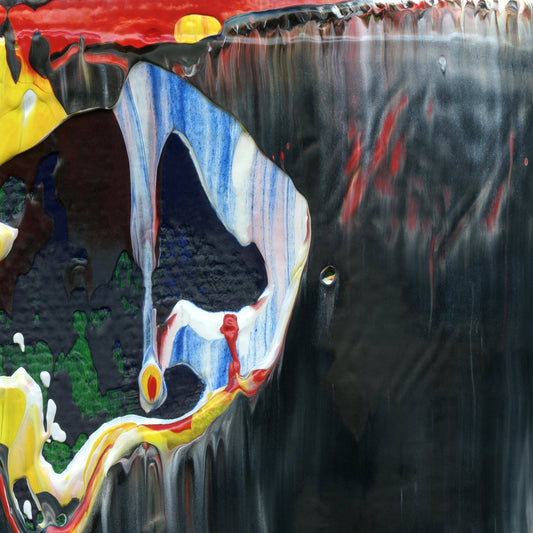My Vapid Fantasy A3 is an abstract oil-on-canvas artwork, a fractal of its parent painting My Vapid Fantasy created by Anna Judd for the Scales Collection.