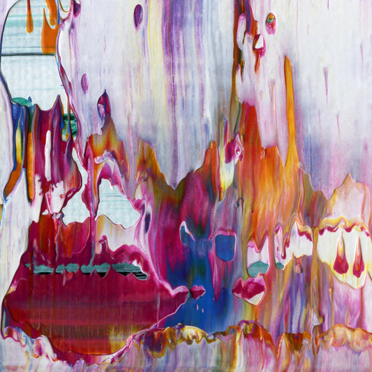 Naval Introspection D3 is an abstract oil-on-canvas artwork, a fractal of its parent painting Naval Introspection created by Anna Judd for the Scales Collection.