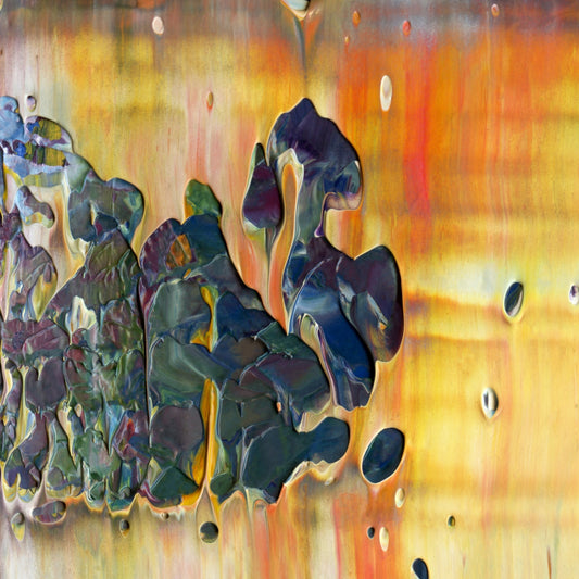 Non Local Hegemony A1 is an abstract oil-on-canvas artwork, a fractal of its parent painting Non Local Hegemony created by Anna Judd for the Scales Collection.