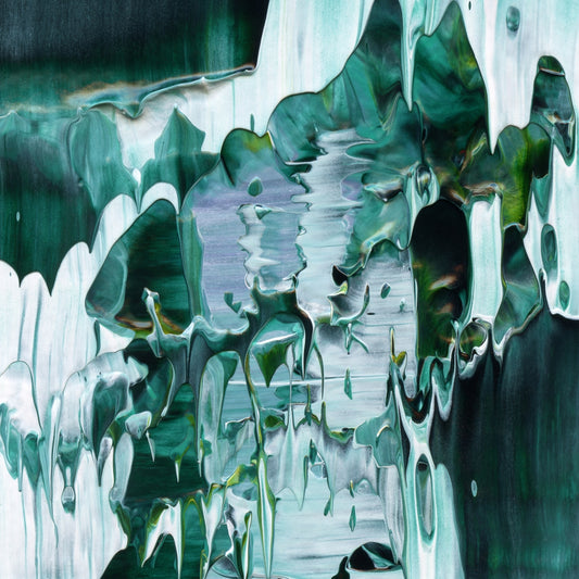 Nostalgia For Mirages B2 is an abstract oil-on-canvas artwork, a fractal of its parent painting Nostalgia For Mirages created by Anna Judd for the Scales Collection.