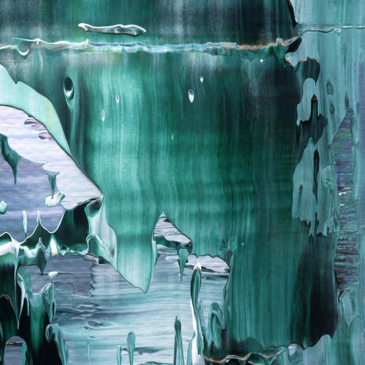 Nostalgia For Mirages B6 is an abstract oil-on-canvas artwork, a fractal of its parent painting Nostalgia For Mirages created by Anna Judd for the Scales Collection.