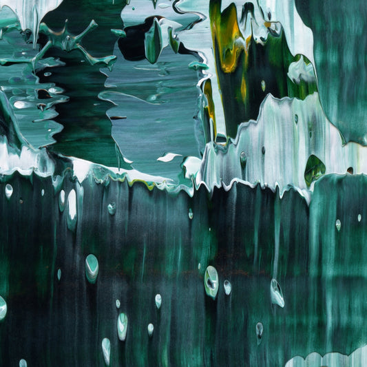 Nostalgia For Mirages C2 is an abstract oil-on-canvas artwork, a fractal of its parent painting Nostalgia For Mirages created by Anna Judd for the Scales Collection.