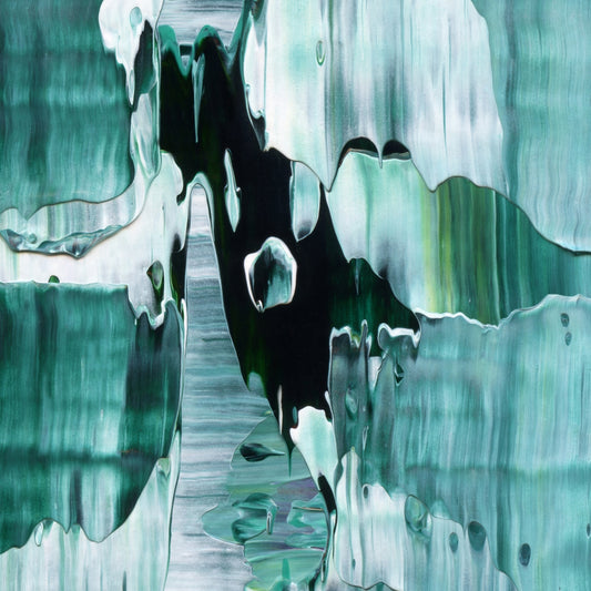 Nostalgia For Mirages C3 is an abstract oil-on-canvas artwork, a fractal of its parent painting Nostalgia For Mirages created by Anna Judd for the Scales Collection.