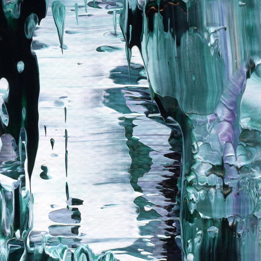 Nostalgia For Mirages C6 is an abstract oil-on-canvas artwork, a fractal of its parent painting Nostalgia For Mirages created by Anna Judd for the Scales Collection.