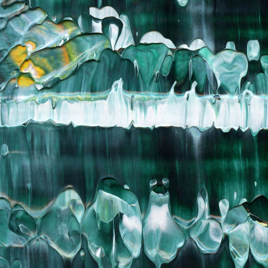 Nostalgia For Mirages D1 is an abstract oil-on-canvas artwork, a fractal of its parent painting Nostalgia For Mirages created by Anna Judd for the Scales Collection.