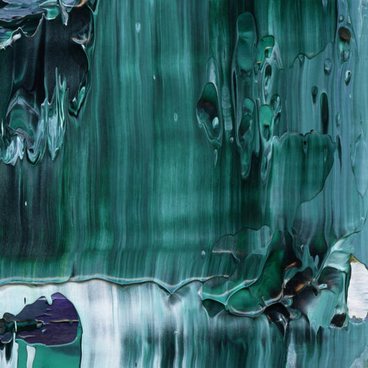 Nostalgia For Mirages E6 is an abstract oil-on-canvas artwork, a fractal of its parent painting Nostalgia For Mirages created by Anna Judd for the Scales Collection.