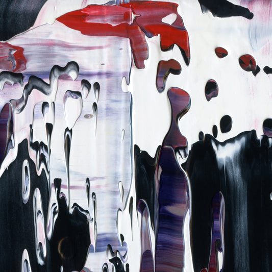 Objects May Be Closer A3 is an abstract oil-on-canvas artwork, a fractal of its parent painting Objects May Be Closer created by Anna Judd for the Scales Collection.