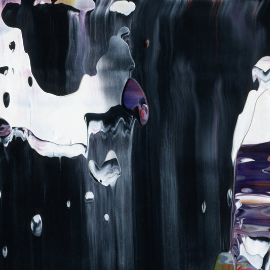 Objects May Be Closer A4 is an abstract oil-on-canvas artwork, a fractal of its parent painting Objects May Be Closer created by Anna Judd for the Scales Collection.