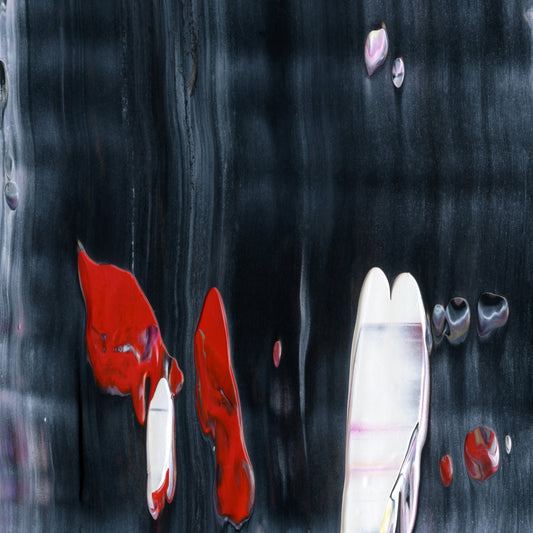 Objects May Be Closer B1 is an abstract oil-on-canvas artwork, a fractal of its parent painting Objects May Be Closer created by Anna Judd for the Scales Collection.