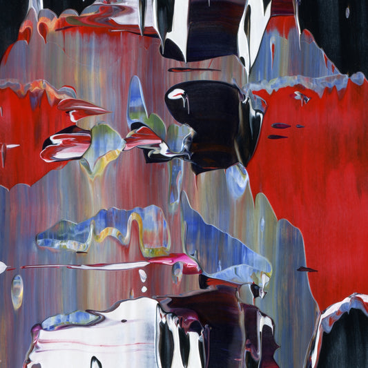 Objects May Be Closer B3 is an abstract oil-on-canvas artwork, a fractal of its parent painting Objects May Be Closer created by Anna Judd for the Scales Collection.