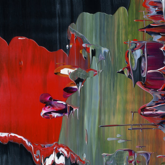 Objects May Be Closer B4 is an abstract oil-on-canvas artwork, a fractal of its parent painting Objects May Be Closer created by Anna Judd for the Scales Collection.