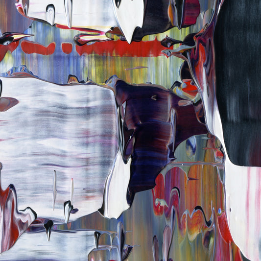 Objects May Be Closer C3 is an abstract oil-on-canvas artwork, a fractal of its parent painting Objects May Be Closer created by Anna Judd for the Scales Collection.