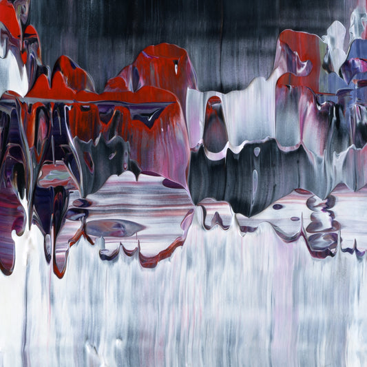 Objects May Be Closer C5 is an abstract oil-on-canvas artwork, a fractal of its parent painting Objects May Be Closer created by Anna Judd for the Scales Collection.