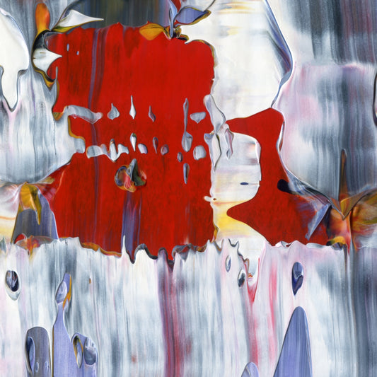 Objects May Be Closer D1 is an abstract oil-on-canvas artwork, a fractal of its parent painting Objects May Be Closer created by Anna Judd for the Scales Collection.