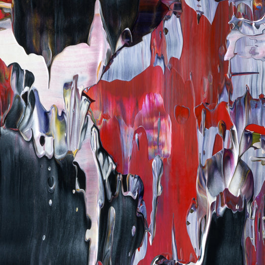 Objects May Be Closer F3 is an abstract oil-on-canvas artwork, a fractal of its parent painting Objects May Be Closer created by Anna Judd for the Scales Collection.