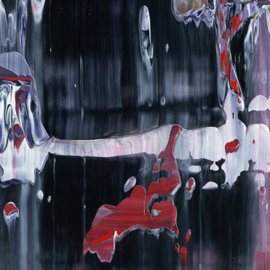 Objects May Be Closer G5 is an abstract oil-on-canvas artwork, a fractal of its parent painting Objects May Be Closer created by Anna Judd for the Scales Collection.