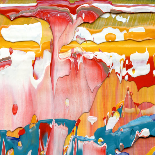 Ocular Honeytrap A2 is an abstract oil-on-canvas artwork, a fractal of its parent painting Ocular Honeytrap created by Anna Judd for the Scales Collection.