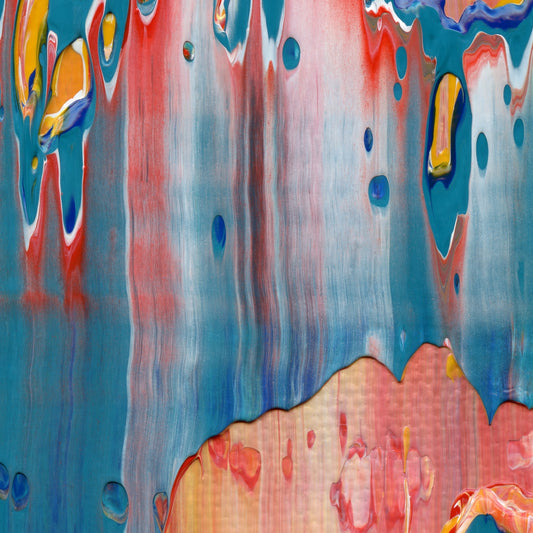 Ocular Honeytrap B2 is an abstract oil-on-canvas artwork, a fractal of its parent painting Ocular Honeytrap created by Anna Judd for the Scales Collection.