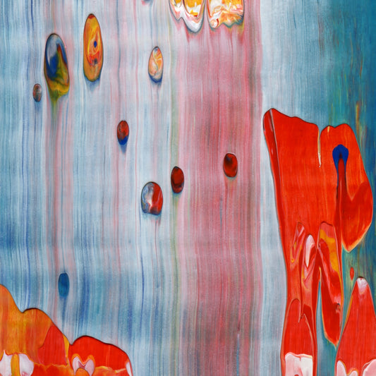 Ocular Honeytrap C1 is an abstract oil-on-canvas artwork, a fractal of its parent painting Ocular Honeytrap created by Anna Judd for the Scales Collection.