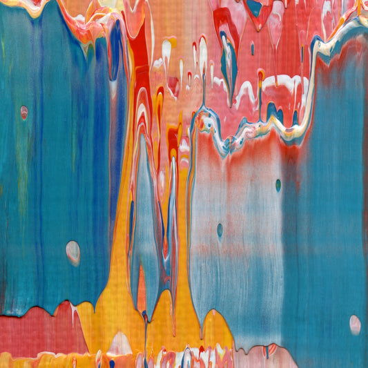 Ocular Honeytrap C3 is an abstract oil-on-canvas artwork, a fractal of its parent painting Ocular Honeytrap created by Anna Judd for the Scales Collection.