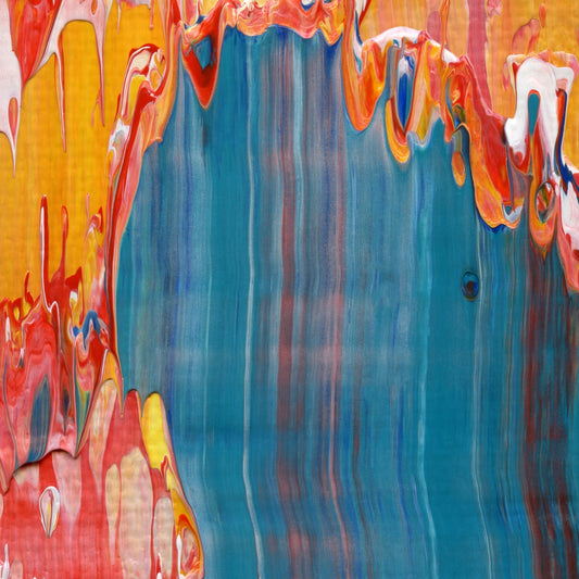 Ocular Honeytrap D2 is an abstract oil-on-canvas artwork, a fractal of its parent painting Ocular Honeytrap created by Anna Judd for the Scales Collection.