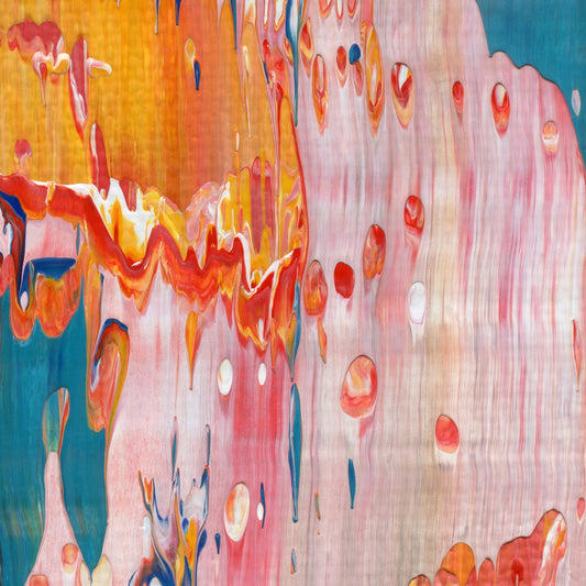 Ocular Honeytrap D3 is an abstract oil-on-canvas artwork, a fractal of its parent painting Ocular Honeytrap created by Anna Judd for the Scales Collection.