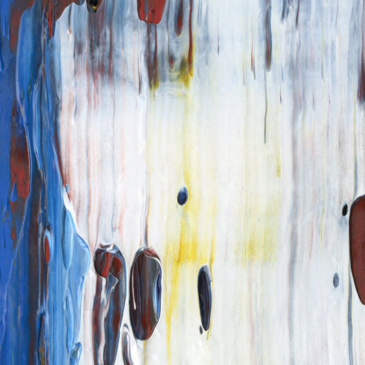 Ode to Common Things C1 is an abstract oil-on-canvas artwork, a fractal of its parent painting Ode to Common Things created by Anna Judd for the Scales Collection.