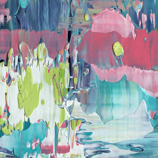 Open Heart Surety B2 is an abstract oil-on-canvas artwork, a fractal of its parent painting Open Heart Surety created by Anna Judd for the Scales Collection.