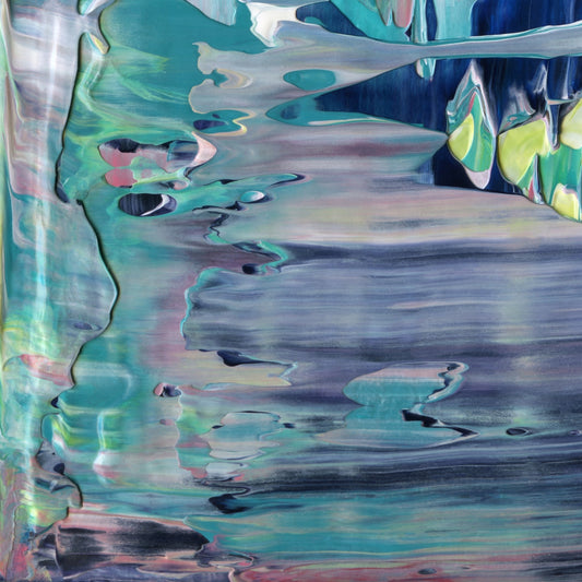 Open Heart Surety F1 is an abstract oil-on-canvas artwork, a fractal of its parent painting Open Heart Surety created by Anna Judd for the Scales Collection.