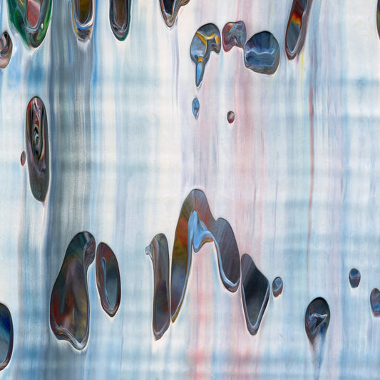 Operation Rainbow Road E3 is an abstract oil-on-canvas artwork, a fractal of its parent painting Operation Rainbow Road created by Anna Judd for the Scales Collection.