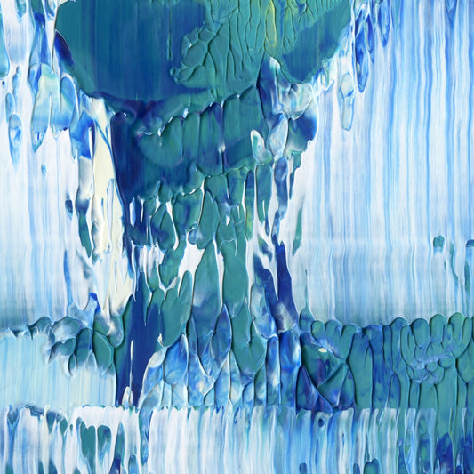 Overrated Ubermench D3 is an abstract oil-on-canvas artwork, a fractal of its parent painting Overrated Ubermench created by Anna Judd for the Scales Collection.