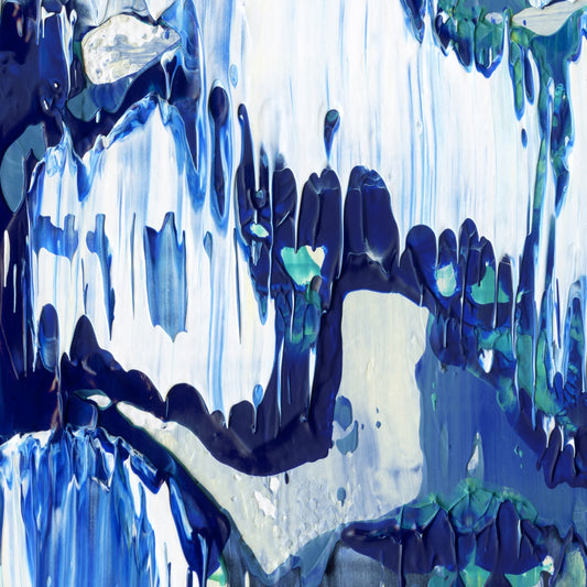 Overrated Ubermench F1 is an abstract oil-on-canvas artwork, a fractal of its parent painting Overrated Ubermench created by Anna Judd for the Scales Collection.
