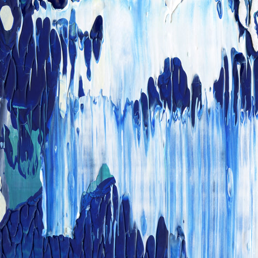 Overrated Ubermench F4 is an abstract oil-on-canvas artwork, a fractal of its parent painting Overrated Ubermench created by Anna Judd for the Scales Collection.