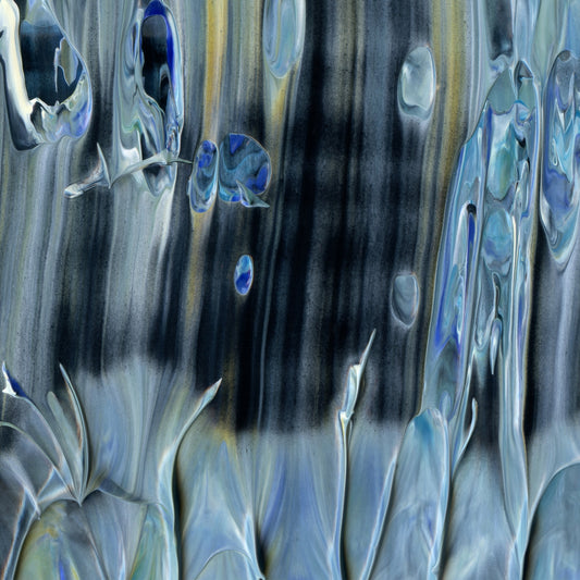Overwriting Leitmotifs G4 is an abstract oil-on-canvas artwork, a fractal of its parent painting Overwriting Leitmotifs created by Anna Judd for the Scales Collection.