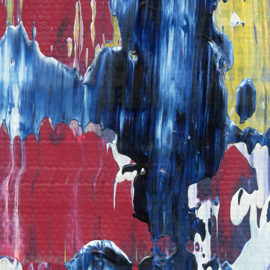 Pagoda Road D4 is an abstract oil-on-canvas artwork, a fractal of its parent painting Pagoda Road created by Anna Judd for the Scales Collection.